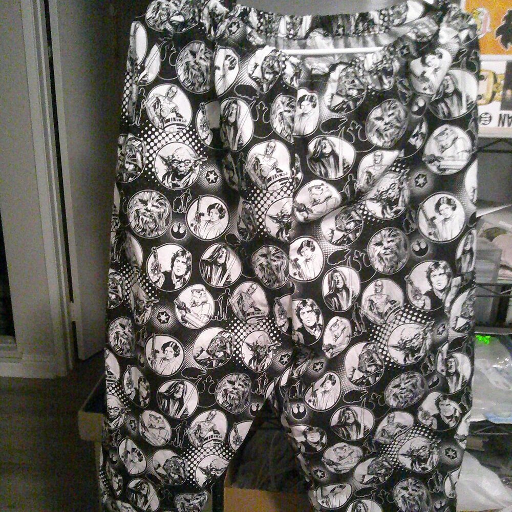 Star Wars Characters Unisex XL Elastic Waist 5 Pocket Pants-Homemade-Unique!